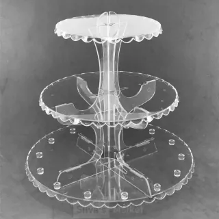 Suporte de Doces Cupcake Piruliteiro Porta Balas - 3 Andares - Verde Bandeira