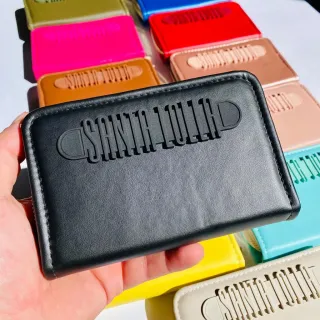 Carteira feminina tamanho médio em zíper com porta cartões, documentos, cédulas e moedas - Cores variadas