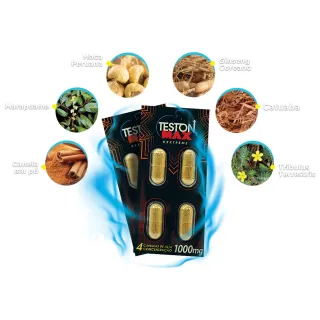 Energia, saúde e libido com Teston Max 1000mg - 100% natural - Único