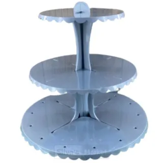 Suporte de Doces Cupcake Piruliteiro Porta Balas - 3 Andares - Verde Bandeira