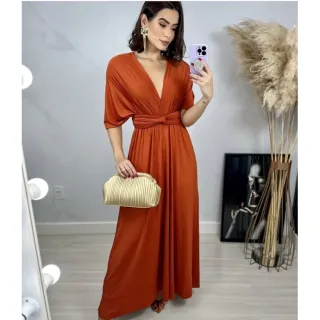 Vestido multiformas em tecido fluit: terracota, fucsia, rosa canela, lilás e mais cores