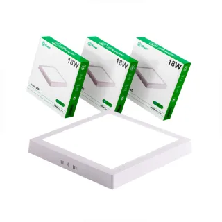 Painel Plafon Led Quadrado Redondo Alumínio - Kit 2 Luminárias