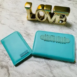 Carteira Feminina em couro com zíper, porta cartões e documentos - cores variadas - KIT SL VERD TIFFANY