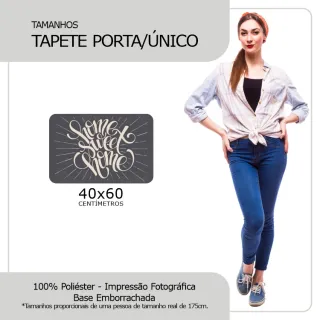 Tapete Antiderrapante Decorativo para Entrada de Porta, Banheiro e Sala - 6046