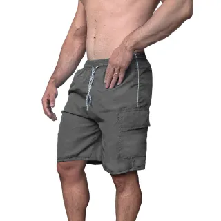 Bolsos Tactel Bermuda Masculina Cargo Caminhada Musculação Academia - Cinza