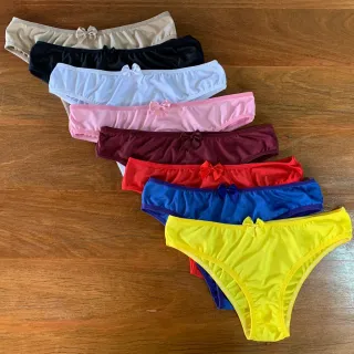 Conjunto 10 Calcinhas Tanga Adulto - Microfibra Confortável, Várias Estampas - Forro de Algodão - G (40)