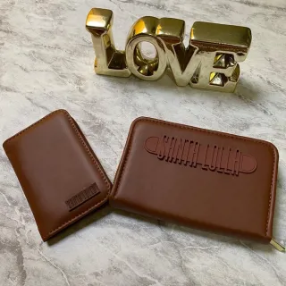 Carteira Feminina em couro com zíper, porta cartões e documentos - cores variadas - KIT SL VERD TIFFANY