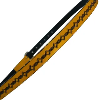 Regulagem de Luxo em Couro para Bandinha de Chapéu - Trança Havana