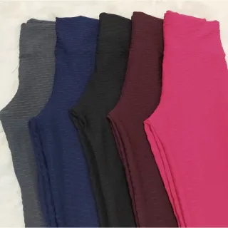 Legging Cintura Alta Disfarça Celulite Grossa Bolha Brocada - Vermelho