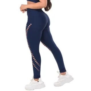 Legging Fitness Cintura Alta Cortes a Laser - Preto