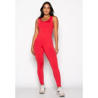 Macacão Feminino Fitness Longo Bravaa Store Suplex 063 - Preto