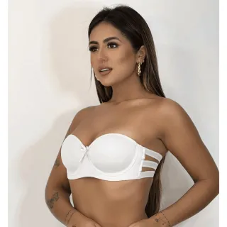 Sutiã Premium Liso com Bojo Tomara que Caia e 3 Tiras - Vinho