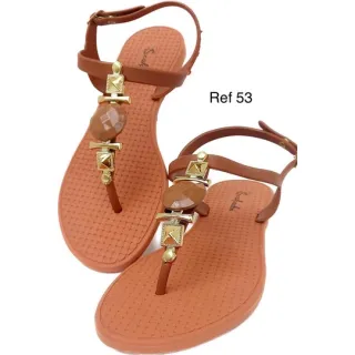 Rasteirinha feminina lirio star sandalia - Oval rose