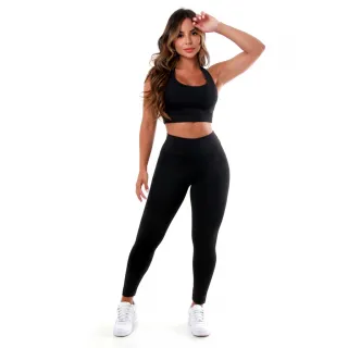 Roupas Femininas Fitness Conjunto Calça Legging E Top Para Academia A01 - A01 - XG - 46