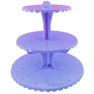 Suporte de Doces Cupcake Piruliteiro Porta Balas - 3 Andares - Verde Bandeira