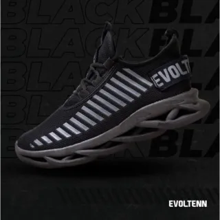 Garantia de Qualidade: Tênis Branco Confortável e Leve para Academia - Feminino, Masculino e Unissex - Preto Amarelo