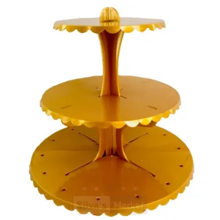 Suporte de Doces Cupcake Piruliteiro Porta Balas - 3 Andares - Verde Bandeira