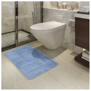 Tapete Antiderrapante Macio Soft para Banheiro - Abcshop - Azul
