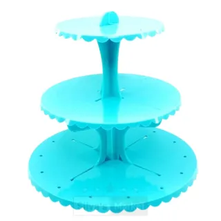 Suporte de Doces Cupcake Piruliteiro Porta Balas - 3 Andares - Verde Bandeira