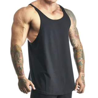 Preta Regata Masculina Algodão Cavada - Bombey - CUBO MAGICO