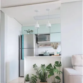 Lustre Gota Pendente Colorido - Alumínio Branco Preto Cobre - Verde