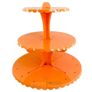 Suporte de Doces Cupcake Piruliteiro Porta Balas - 3 Andares - Verde Bandeira