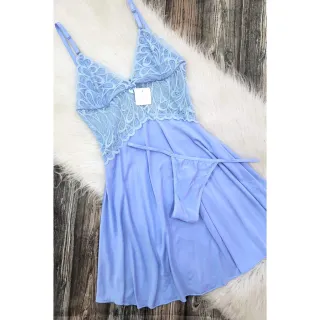 Conjunto Pijama Linha Noite Verão Camisola Sensual com Detalhes em Renda e Calcinha Feminina - Variadas