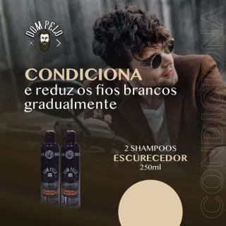 Hidratação e Nutrição para Cabelos Brancos: Shampoo Escurecedor Grisalho - Único