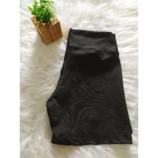 Shortinho P e M cós alto meia coxa - Roxo bolinha