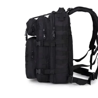 Militar Mochila Tática Assault 40L Camping Impermeável - Verde (com bandeira)