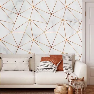 Adesivo Autocolante 3D para Sala, Quarto, Cozinha ou Banheiro - Papel de Parede 5 METROS x 45CM - Triângulo colorido