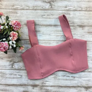 Botões nas Costas Top Cropped com Detalhe na Cintura - Vinho