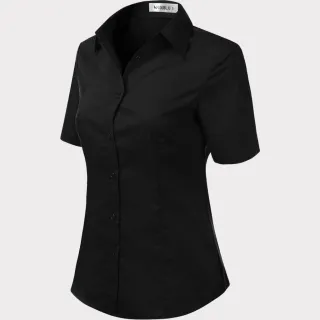 Blusa feminina azul marinho camisete manga curta em gabardine - Azul Marinho