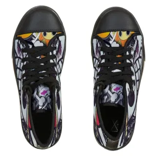 Anime Chapéu de palha Tênis Cano Alto Caveira One Piece - Preto