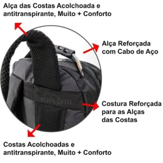 Grande Mochila Feminina Resistente Impermeável Reforçada - Único