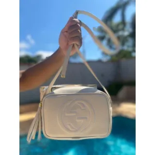 Bordado em Alto Relevo - Bolsa Transversal GG Feminina - GG Preta Silk Personalizada