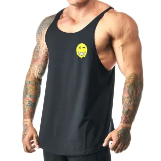 Preta Regata Masculina Algodão Cavada - Bombey - CUBO MAGICO