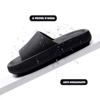 Confortável Chinelo Slide Preto Liso Masculino e Feminino Unissex - Chinelo Preto