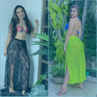 Moda feminina: Calça renda para praia - Raryel - SAIA TIE DYE