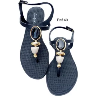 Rasteirinha feminina lirio star sandalia - Oval rose