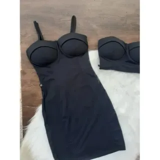 Decote Retrô Alcinha e Bojo Vestido Moderno Modelo Curto - Lilás