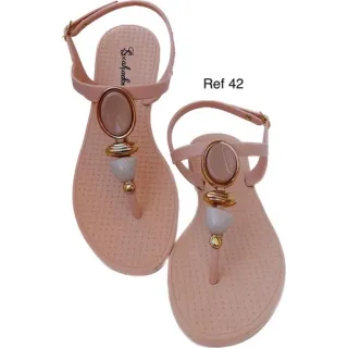 Rasteirinha feminina lirio star sandalia - Oval rose