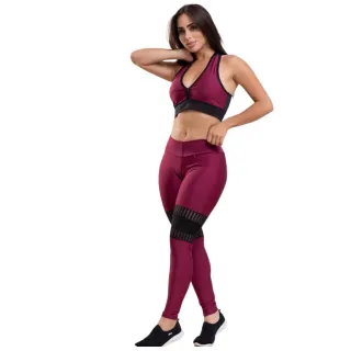 Conjunto Academia Legging + Top com Bojo Costa Nadador - Moda Fitness - variados