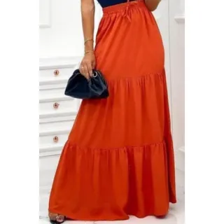 Moda Evangélica: Saia Longa 3 Marias - Roxa