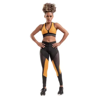 Conjunto Academia Legging + Top com Bojo Costa Nadador - Moda Fitness - variados