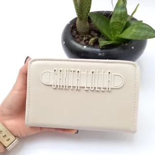 Carteira feminina tamanho médio em zíper com porta cartões, documentos, cédulas e moedas - Cores variadas - SL verde Tiffany