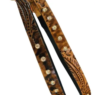 Regulagem de Luxo em Couro para Bandinha de Chapéu - Trança Havana