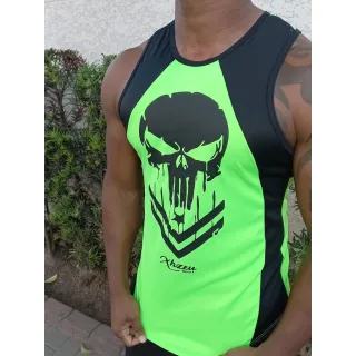 Unissex Fitness Academia Regata Longa Esportiva Crossfit - Luta Xhzeu - AMARELO  COM PRETO