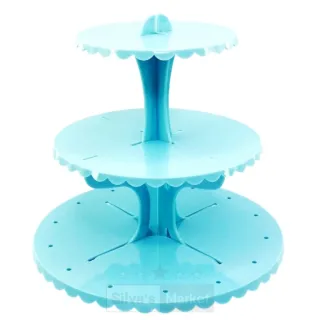 Suporte de Doces Cupcake Piruliteiro Porta Balas - 3 Andares - Verde Bandeira