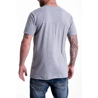 Moda Estampada Cinza Camiseta T-Shirt Algodão 30.1 Indio Paje - Branca